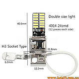 Автолампи H3 24 LED світлодіодні лампочки для авто краще за галогенові та ксенонові, фото 2