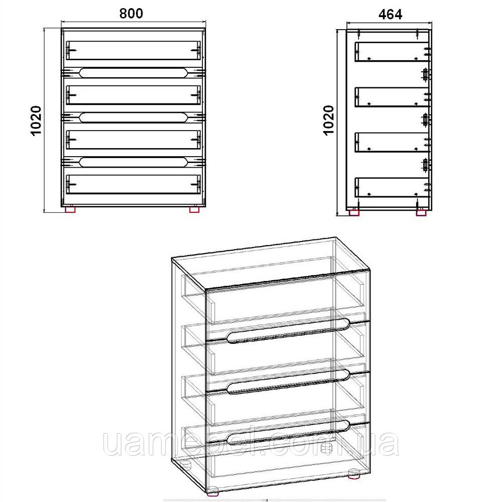 Комод МС Комод-7 МДФ - фото 7 - id-p1094578788