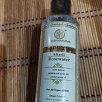 Тонік для шкіри Рожева вода Кхаді, Rosewater Herbal Skin Toner Khadi, 210 мл