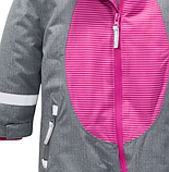 Зимовий термокомбінезон Topolino 80,86,92 см суцільний сіро-рожевий з вушками, фото 3