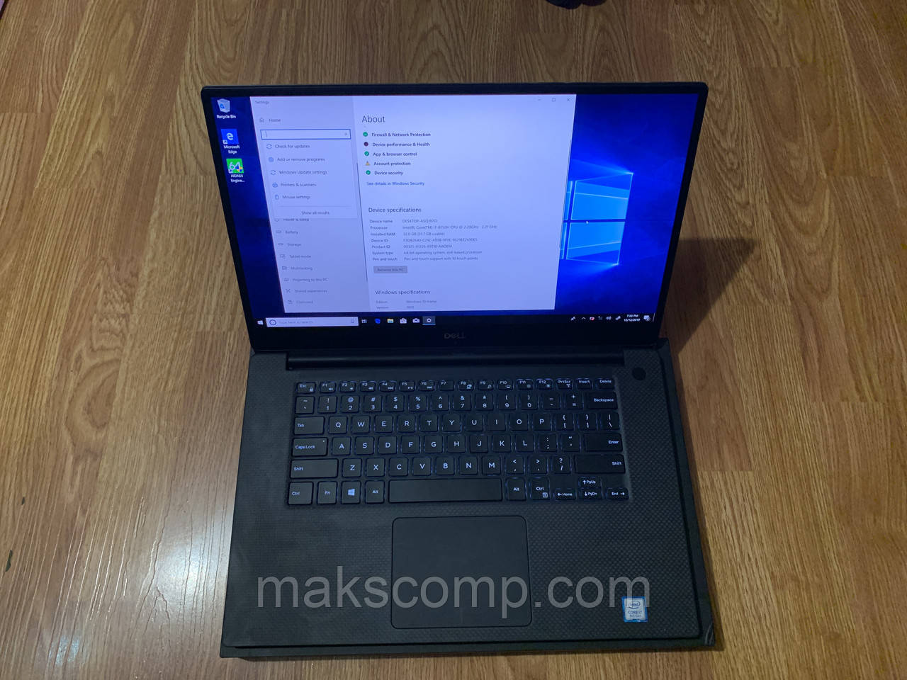 Dell XPS 9570 15'6 4K touch i7 8750H Nvidia 1050Ti 4Gb, 32Gb DDR4, 1Tb m.2 ssd, фото 1