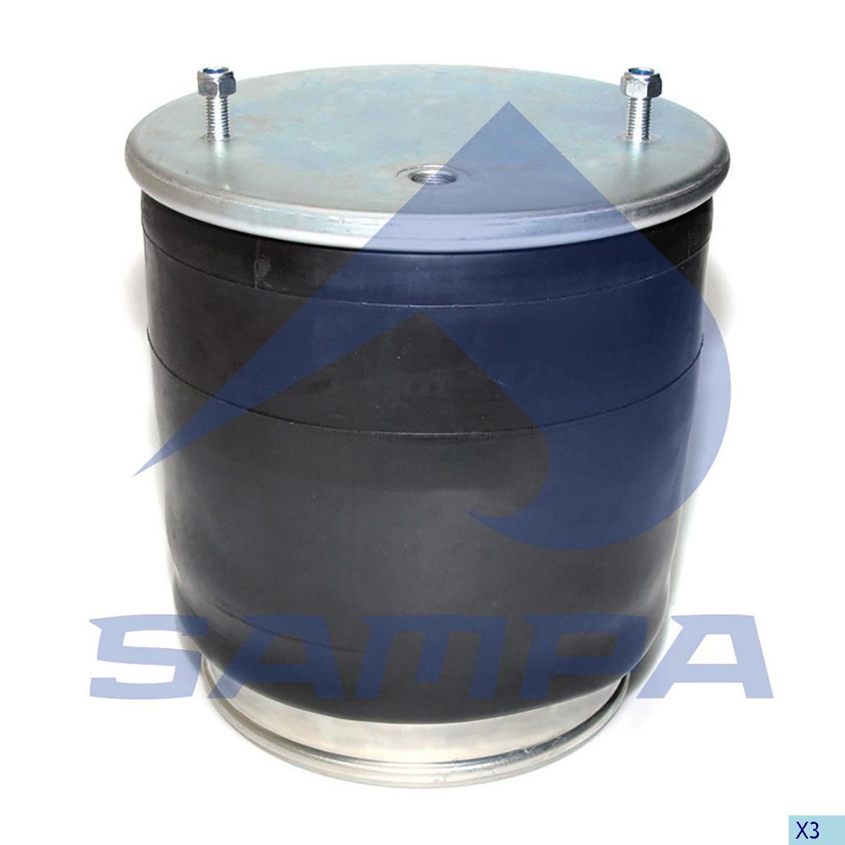 Пневморесора підвіски BPW 358x295 склянка металевий 4881MB, SAMPA, SP 554881-K, фото 1