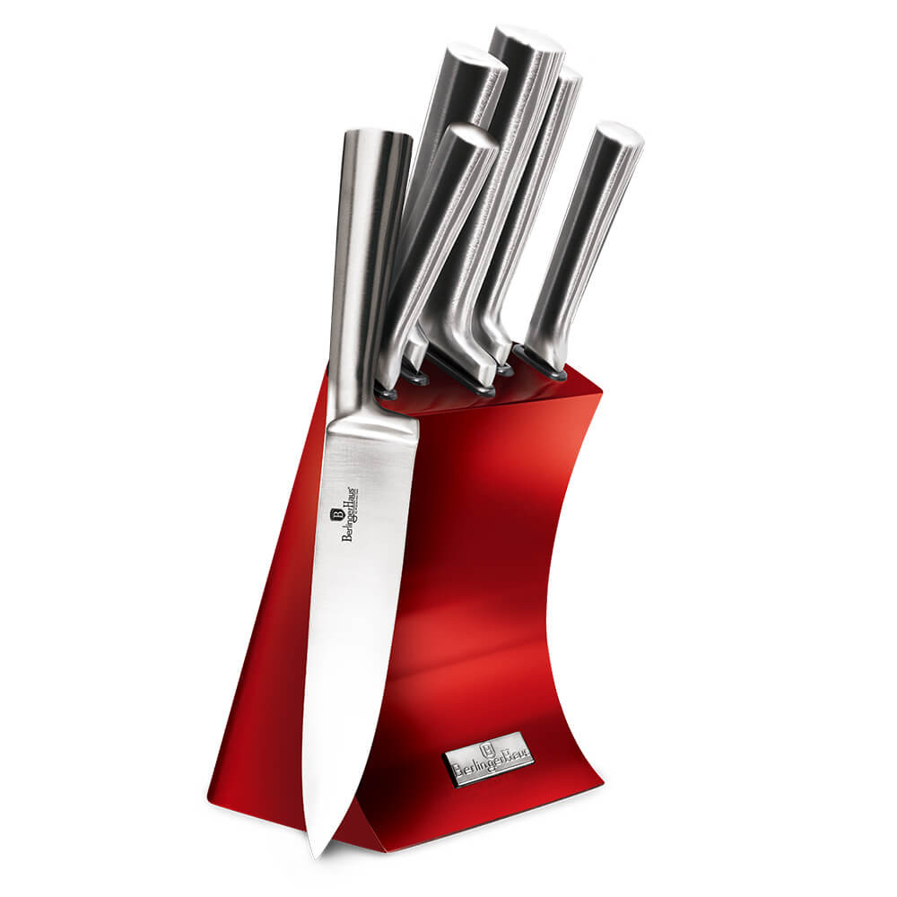 Набір якісних ножів із нержавіючої сталі Berlinger HausMetallic Line BURGUNDY Edition BH 2450