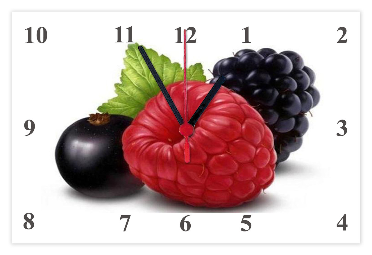 Настенные часы МДФ кухонные "Лесные ягоды" кварцевые - фото 1 - id-p81535040