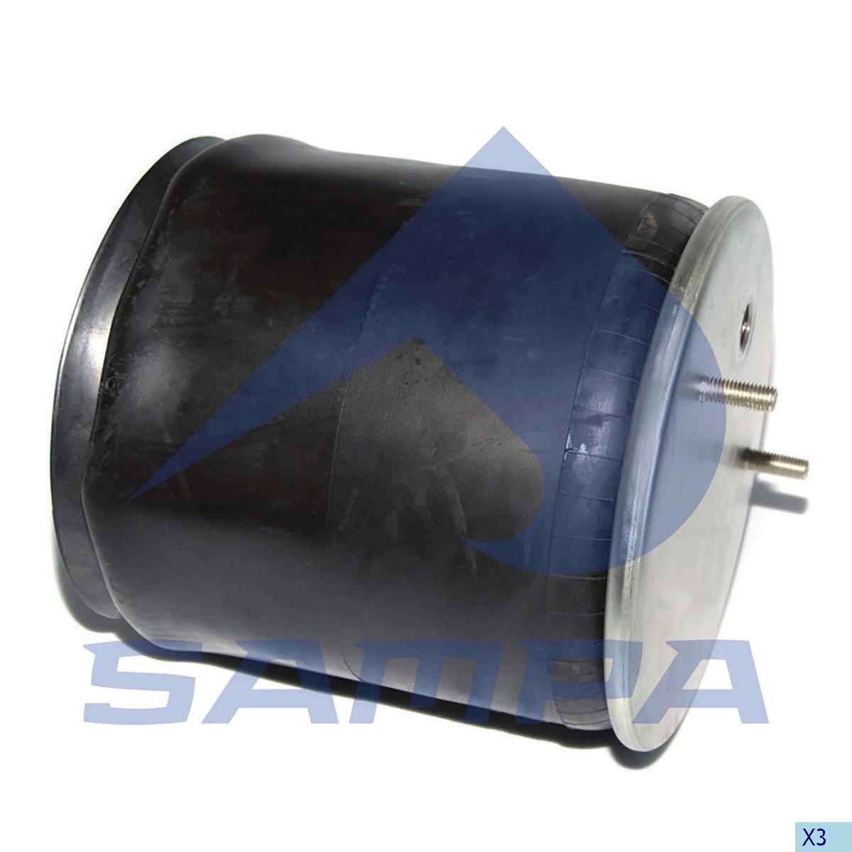 Пневморесора підвіски SAF з пластиковою склянкою, SAMPA, SP 554022-KP, фото 1