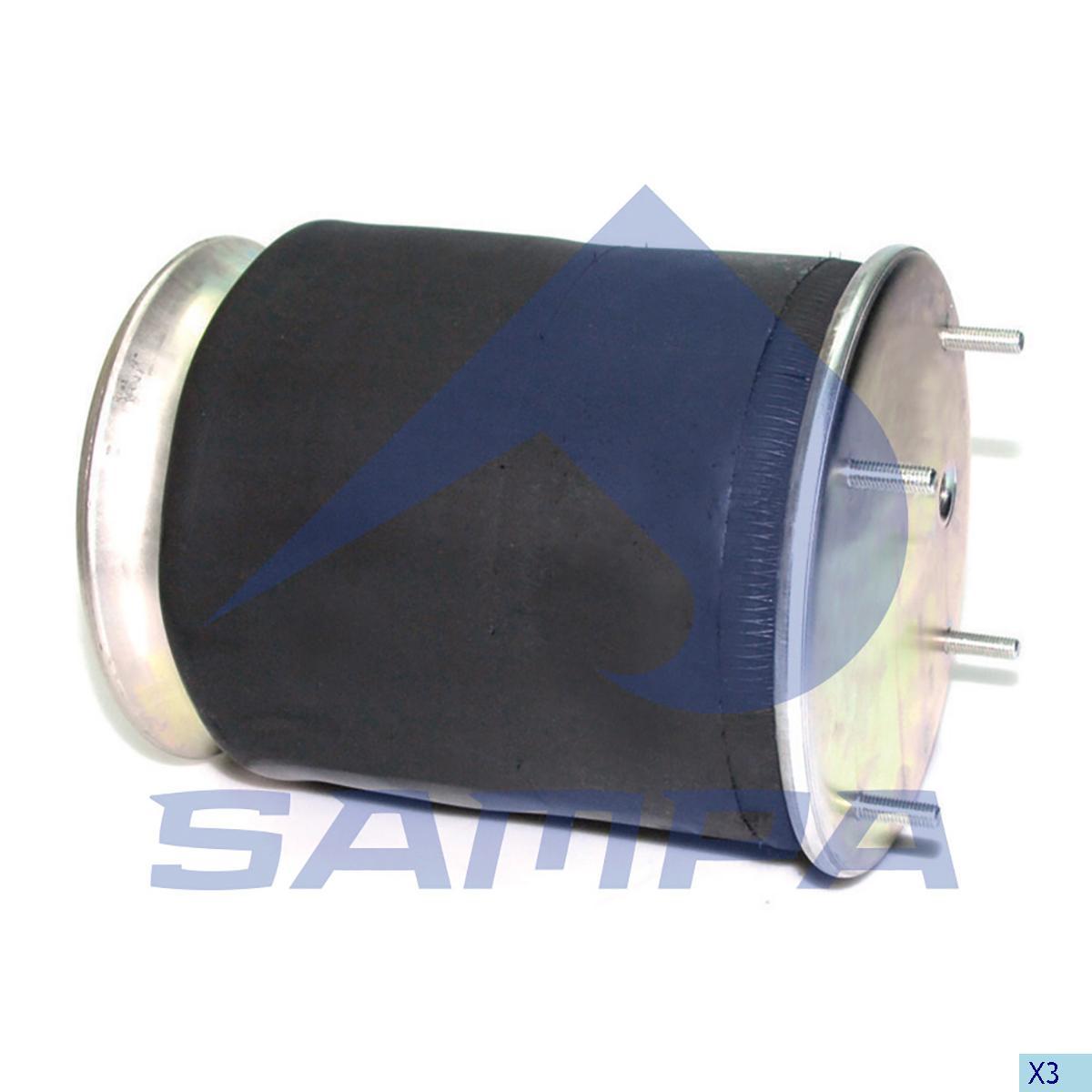 Пневморесора підвіски SAF/DAF склянка металевий 813MB, SAMPA, SP 55813-K, фото 1