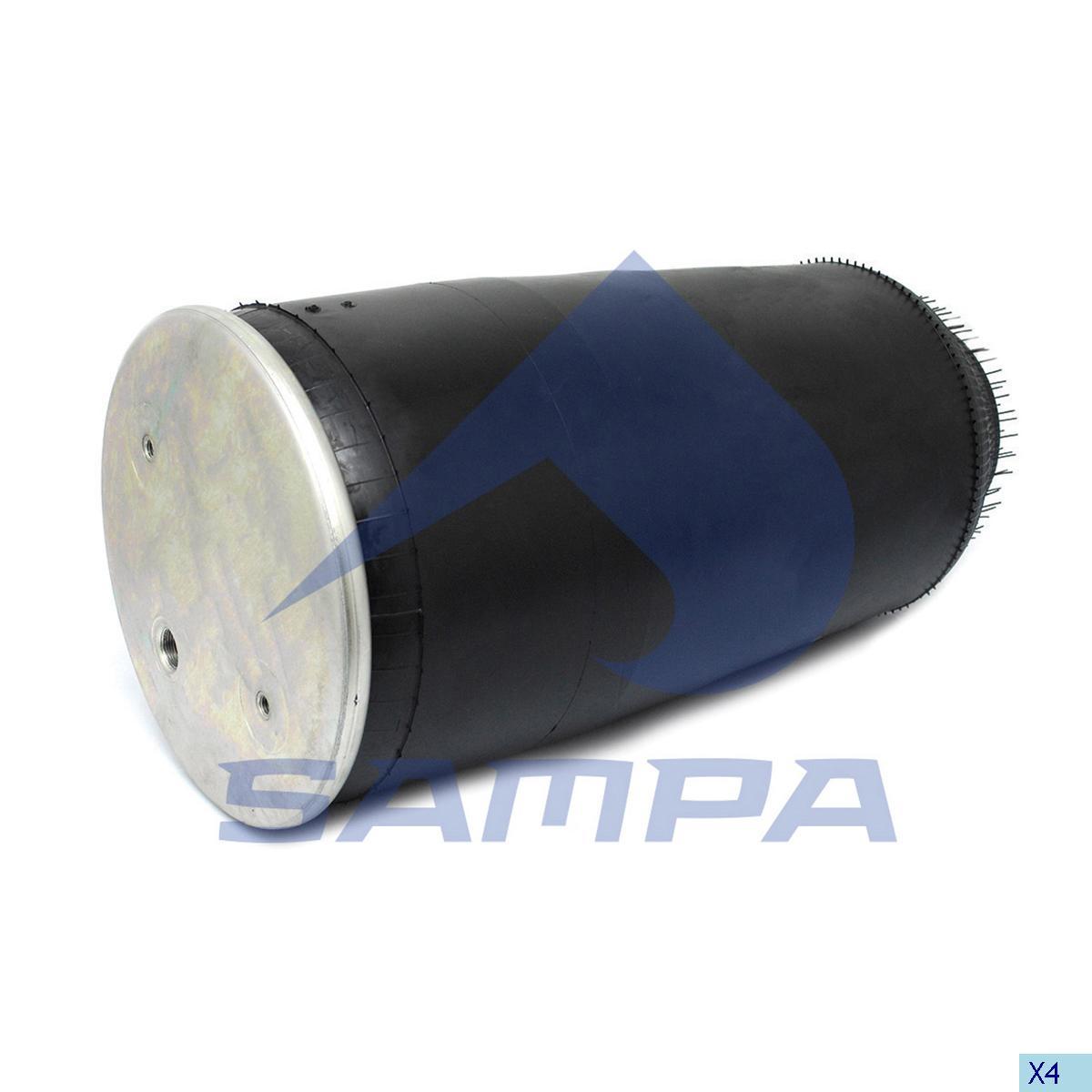 Пневморесора підвіски SCHMITZ 248x530 без склянки 4158NP02, SAMPA, SP 554158, фото 1