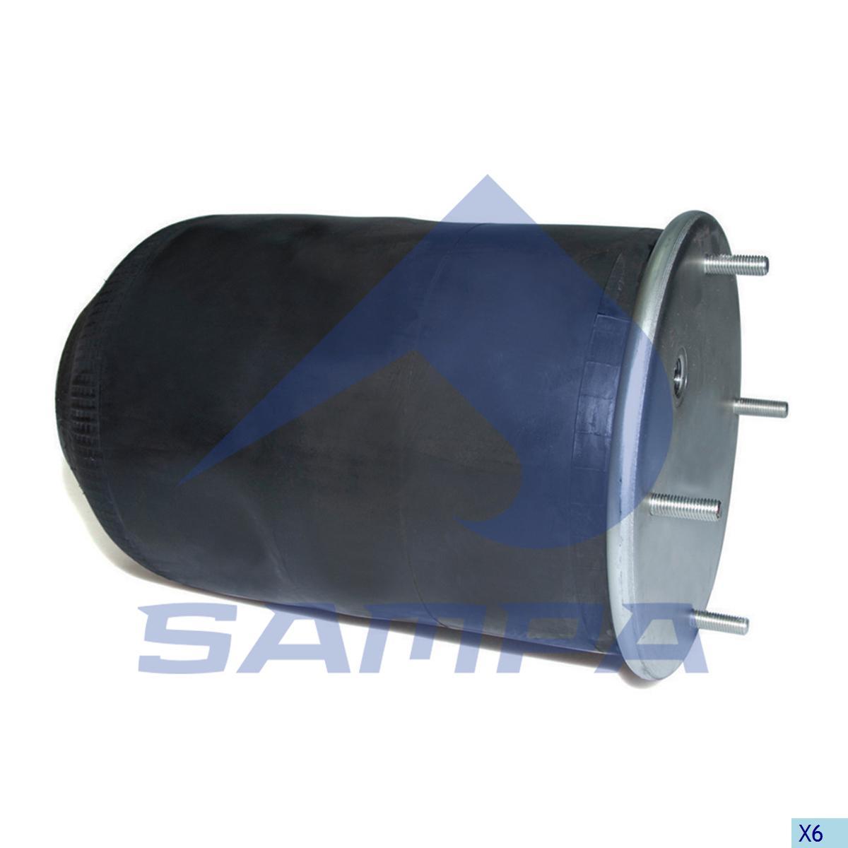 Пневморесора підвіски SAF 157x265x425 без склянки 810MB, SAMPA, SP 55810, фото 1