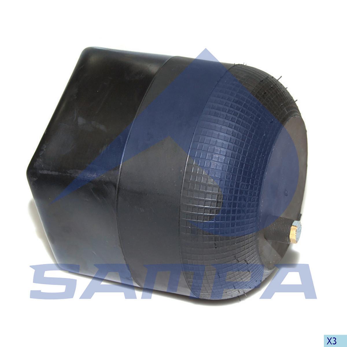 Пневморесора підвіски MERCEDES 130,8x240x437 без склянки 4390N1, SAMPA, SP 554390-01, фото 1