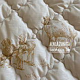 Ковдра на овчині "ODA" Розмір 155*210 см Ковдра пов'язана. Стьобана полуторна ковдра., фото 3