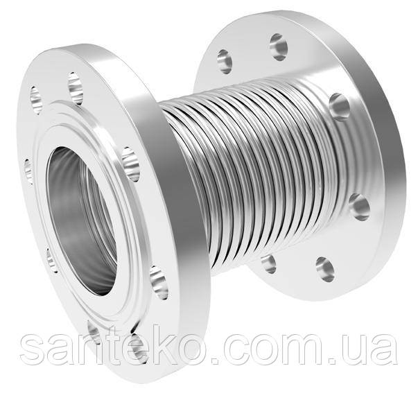 Компенсатор Ду40 фланцевий сталевий із внутрішнім рукавом Ру16, фото 1