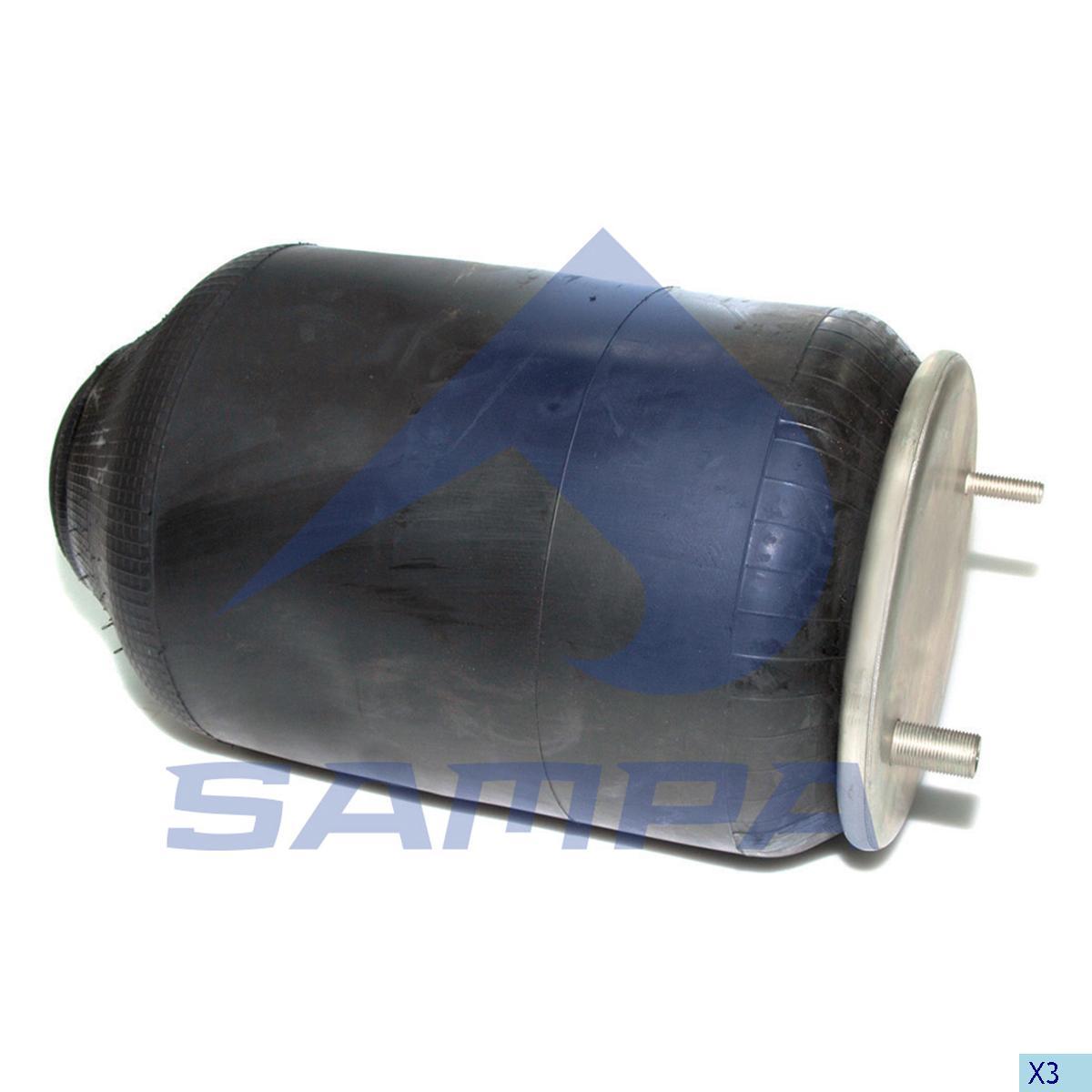 Пневморесора підвіски FRUEHAUF без склянки 4156NP05, SAMPA, SP 554156, фото 1