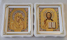 Вінчальна пара ікон Пресвята Богородиця і Спаситель 21х24см