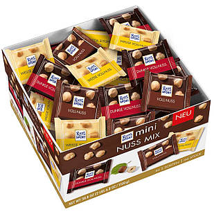 Набір шоколадних цукерок Ritter Sport mini Nuss Mix з цілим горіхом, 1100 грамів