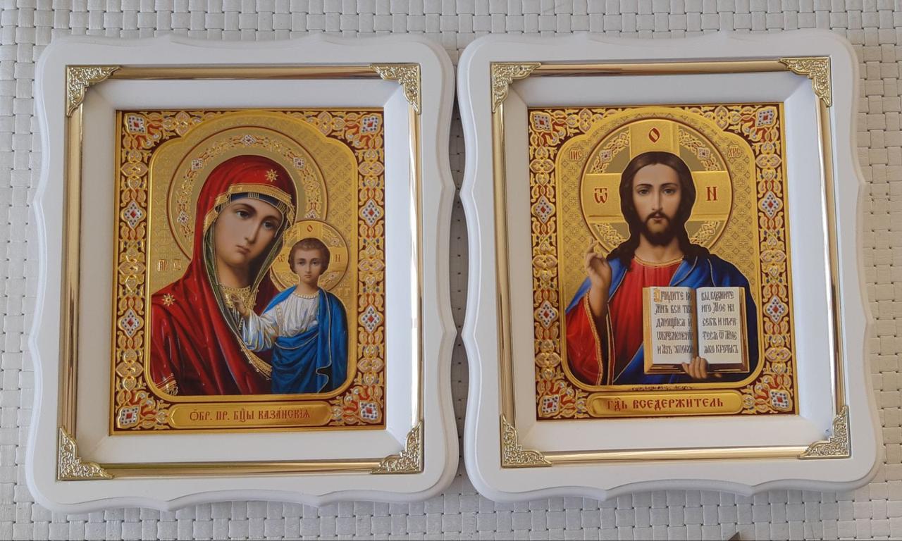 Ікони Вінчальна пара Пресвята Богородиця і Спаситель 21х24см