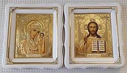 Ікони Вінчальна пара Пресвята Богородиця і Спаситель 21х24см