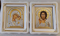 Иконы Венчальная пара Пресвятая Богородица и Спаситель 21х24см