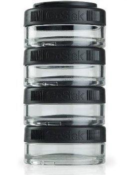 Контейнер спортивный BlenderBottle GoStak 4*40ml Black (ORIGINAL) - фото 1 - id-p1096109640