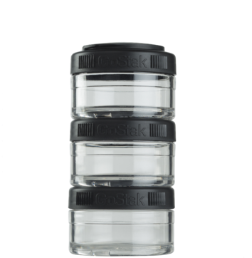 Контейнер спортивный BlenderBottle GoStak 3*60 Black (ORIGINAL) - фото 1 - id-p1096109645