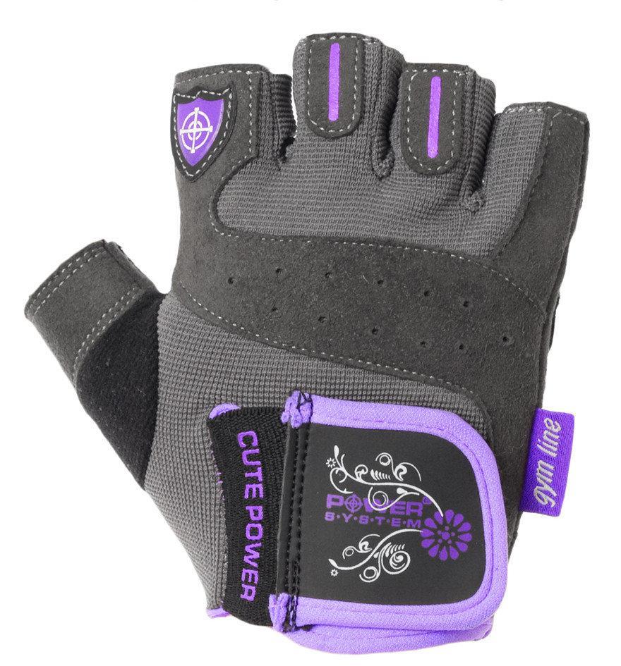 Рукавички для фітнесу і важкої атлетики Power System Cute Power PS-2560 жіночі Purple XL