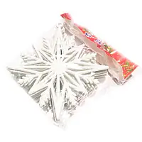 Новорічні прикраси "Зірка колос біла"