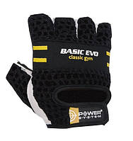 Рукавички для фітнесу і важкої атлетики Power System Basic EVO PS-2100 S Black/Yellow Line
