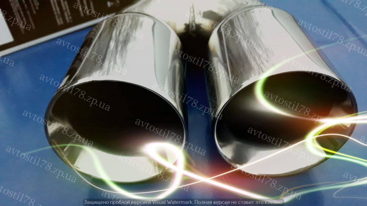 Насадка на глушник 0128 d-2,5" неіржавка сталь, фото 1