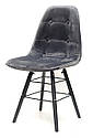 Стілець ALEX Q - BK оксамит СІРИЙ В-3, фото 2