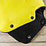 Муфта рукавички роздільні, на коляску / санки, універсальна, для рук, чорний фліс (колір - жовтий), фото 5