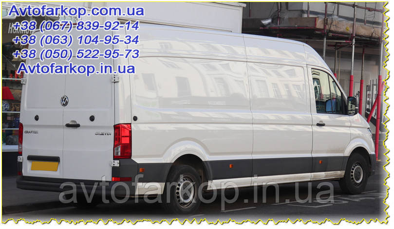 Фаркоп Volkswagen Crafter (бампер з підніжкою)(2017-)(фаркоп Фольцваген Крафтер":) Автопристрій Тип F литий, фото 1