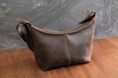 Жіноча сумка Сьюзан з натуральної шкіри колір Шоколад