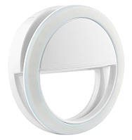 Подсветка для телефона селфи-кольцо SmartTech XJ-01 (от батареек) White