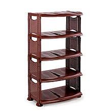 Полиця для взуття Rattan 5 (коричнева)