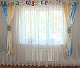 Штори жовто-блакитні з літерами, фото 2