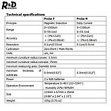 Товщиномір R & D GM998 Full Black 0-1500 мікрон Fe & NFe автоматичний тесторі фарби автомобільний, фото 9