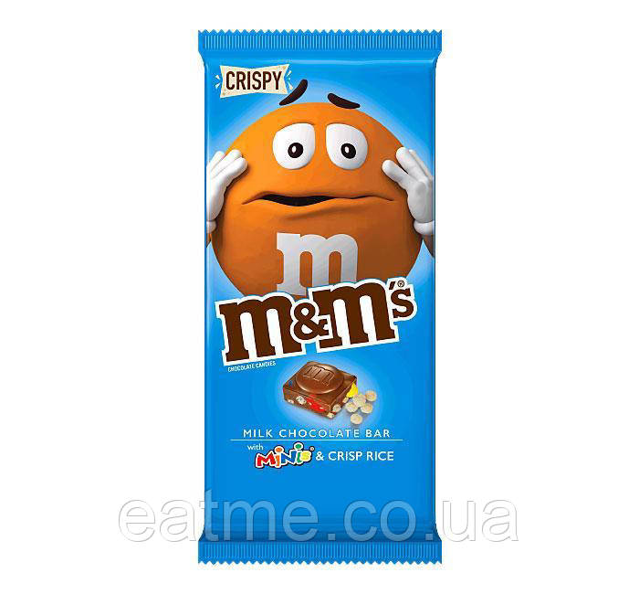 Шоколад M&M's із шоколадними драже та повітряним рисом 150g