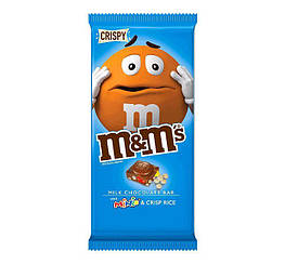 Шоколад M&M's із шоколадними драже та повітряним рисом 150g