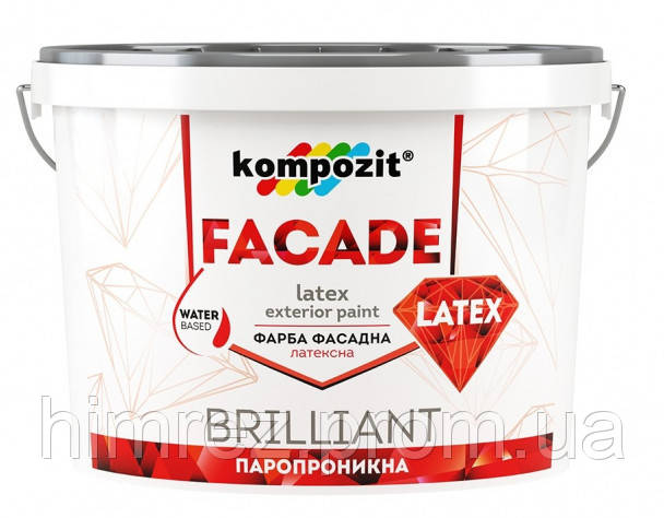 Фарба фасадна FASAD Latex Kompozit (база А), 14кг