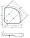 Душовий напівкруглий акриловий піддон ALEX 70х70х16 BESCO PMD PIRAMIDA, фото 3