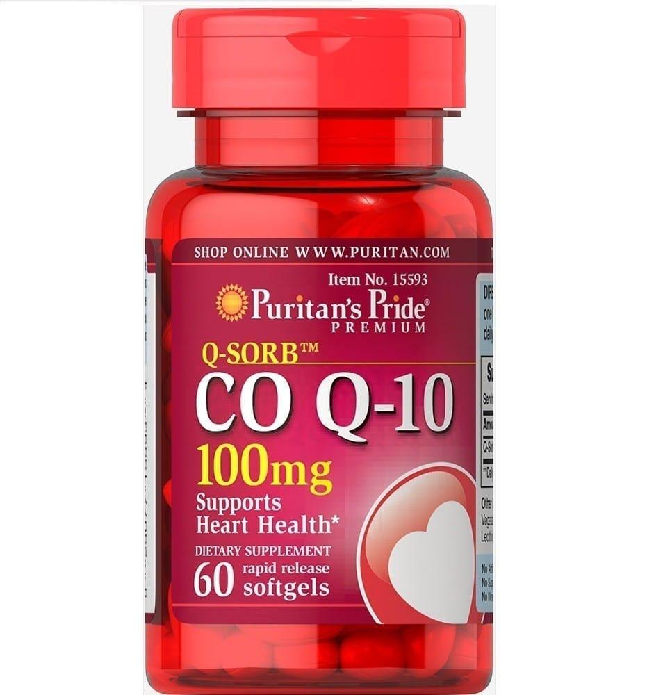 Puritan's Pride Q-SORBTM Co Q-10 100 mg, Коензим Q10 (60 капс.)