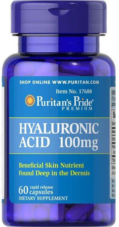 Puritan's Pride Hyaluronic Acid 100 mg, Гіалуронова кислота (60 капс.)