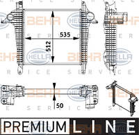 Інтеркулер (радіатор охолоджування) MAN 8ML 376 728-701 (HELLA)