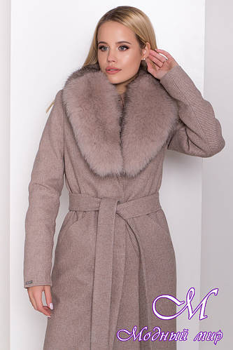 Купить Женское зимнее пальто с красивым мехом (р. S, M, L) арт. М-83-61 ...