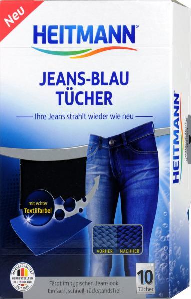 Серветки для прання джинсів Heitmann Jeans-Blau Tücher, 10 шт.