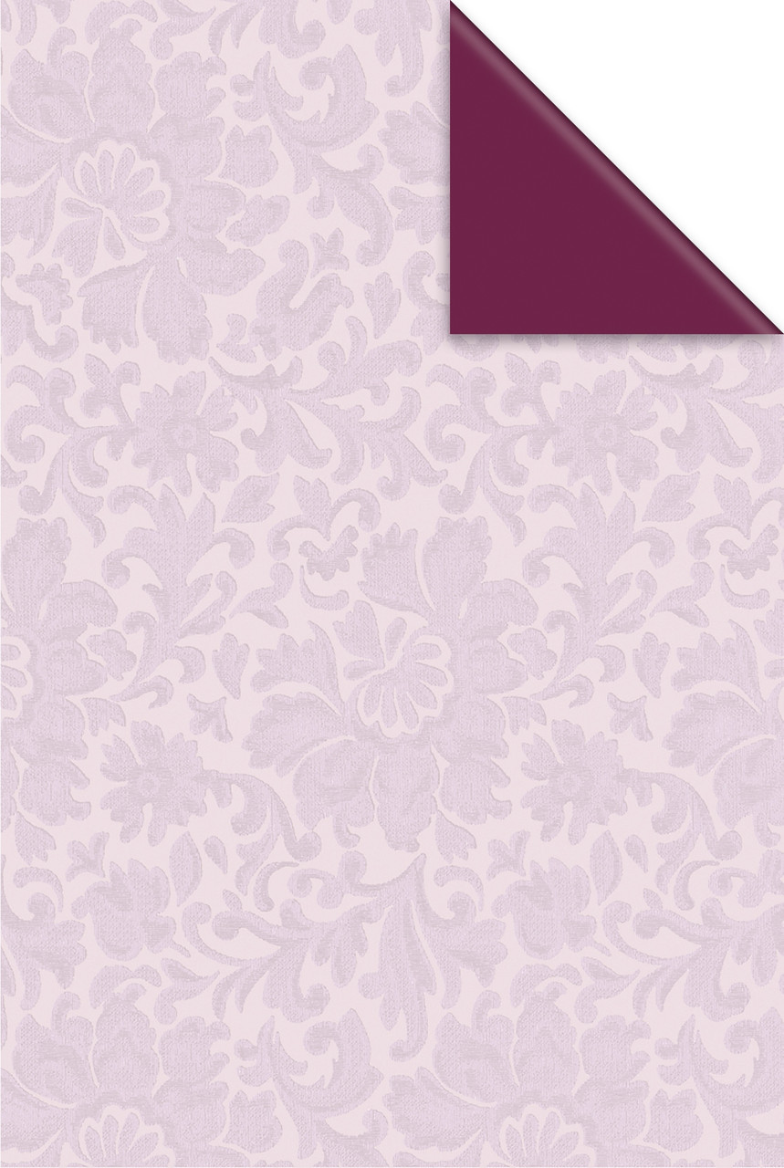 Папір подарункова 0,7х1,5 м "Embossed Ornament",рожева, Швейцарія