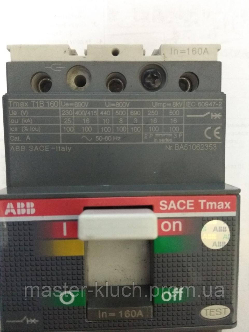 Корпусной автоматический выключатель160A ABB Tmax - фото 3 - id-p31345269