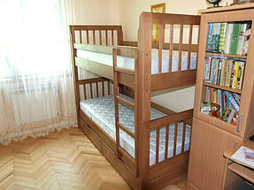 Двухъярусная кровать Зарина из дерева (массив Бука)