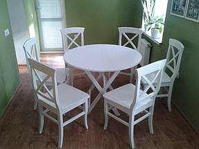 Круглый стол из дерева складной (массив Бука)