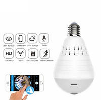 Панорамна Wi-Fi IP камера 360° (лампа) EC75B-P12, фото 3