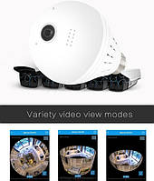 Панорамна Wi-Fi IP камера 360° (лампа) EC75B-P12, фото 4